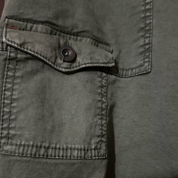 Anthropologie PilcroThe Wanderer Side-Striped Cargo Pants Olive Moss Green Sz 30 - Picture 9 of 13